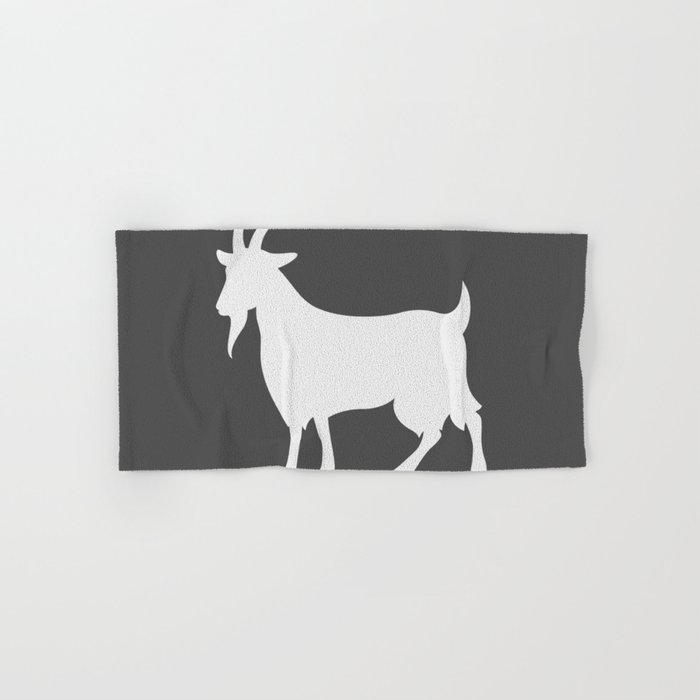 Goat Vector Silhouette Farm Animal  Hand & Bath Towel
