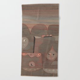 Barbarian Sacrifice, by Paul Klee Abstract "painting · modern · abstract art " Paul Klee Beach Towel