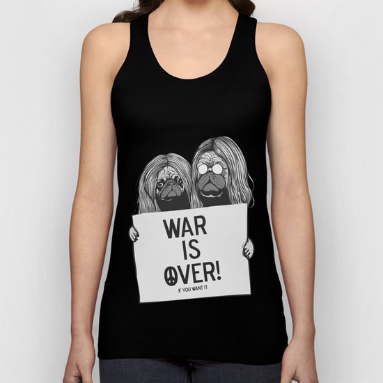 War is over Pugs Unisex Tank Top