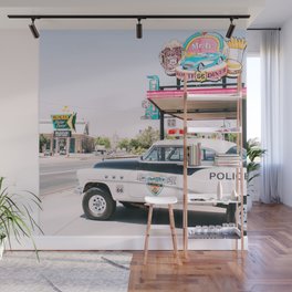 Historic Route 66 Diner in Kingman, Arizona - Old Police Car - United States Travel Photo Wall Mural
