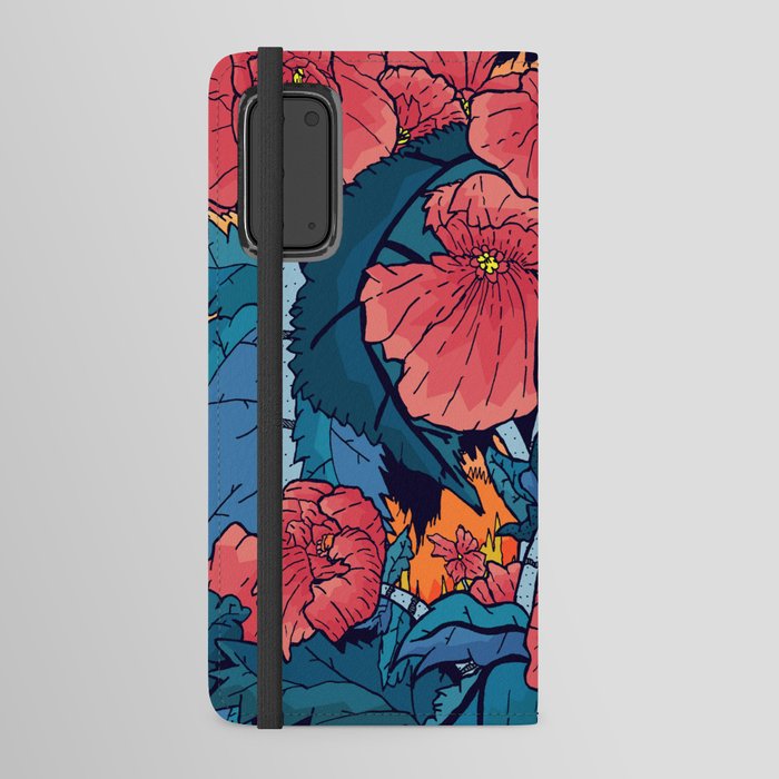 The Red Flowers Android Wallet Case