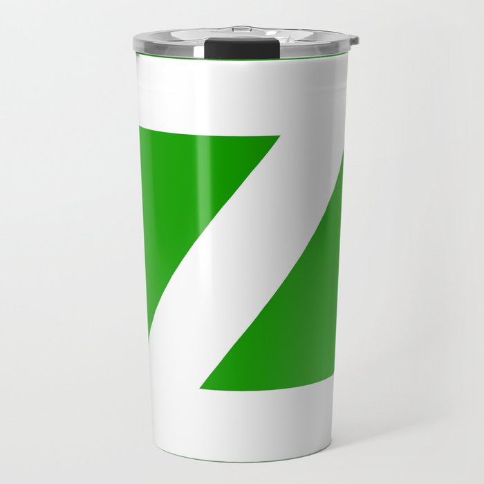 Letter Z (White & Green) Travel Mug