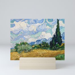 Wheat Field with Cypresses by Vincent van Gogh Mini Art Print