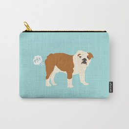 english bulldog funny farting dog breed gifts Carry-All Pouch