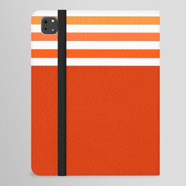 Nali Peach - Colorful Retro Stripes Abstract Geometric Minimalistic Design Pattern iPad Folio Case