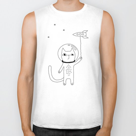 Space Cat Biker Tank
