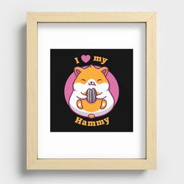 I Love My Hammy Hamster Recessed Framed Print
