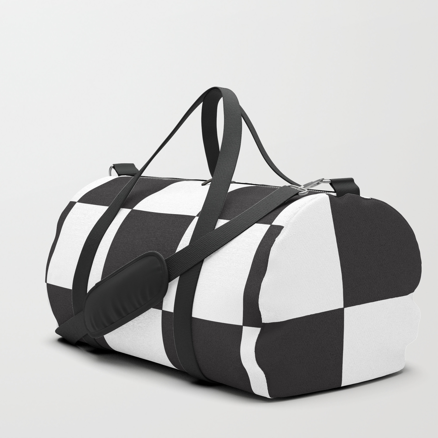 checkered duffle bag