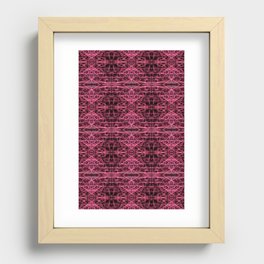 Liquid Light Series 48 ~ Red Abstract Fractal Pattern Recessed Framed Print