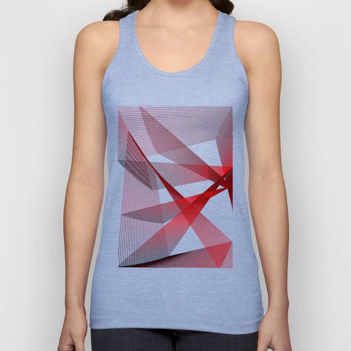 Red blue Geometric abstract Tank Top