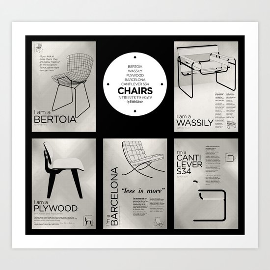CHAIRS - A tribute to seats (special edition) Art Print