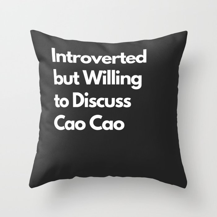 Spiritual Asian Cao Cao Tee Throw Pillow