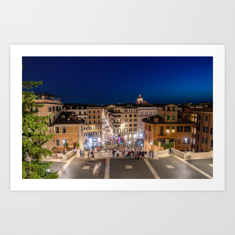 Spanish Steps And Piazza Di Spagna At Dusk Rome Italy Art Print By Davidjallaud Society6 Spanish Steps And Piazza Di Spagna At Dusk Rome Italy Art Print By Davidjallaud Society6
