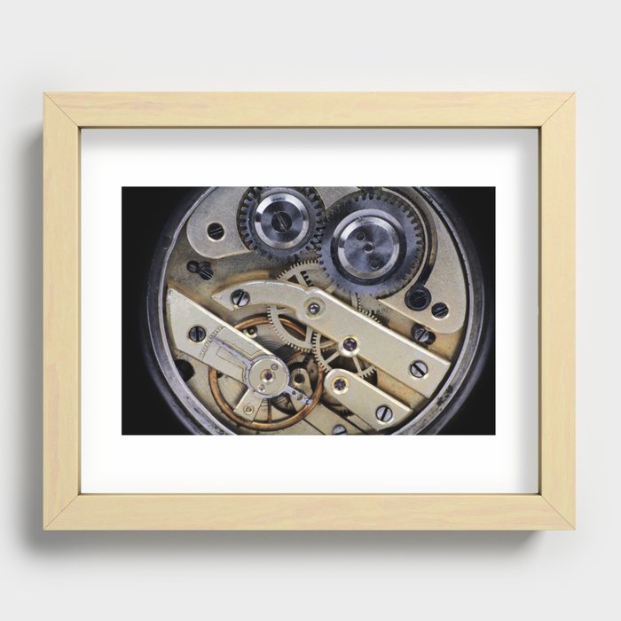Clockwork mechanism  Recessed Framed Print
