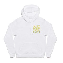 yellow buttercup flowers filed watercolor  Hoody
