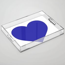 Heart (Navy Blue & White) Acrylic Tray