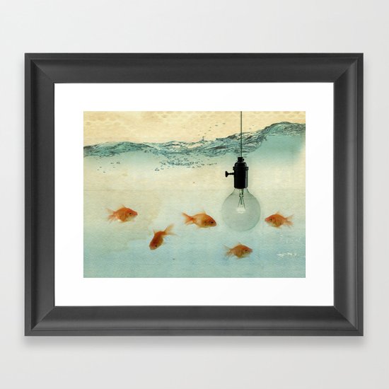 Fishing for ideas Framed Art Print