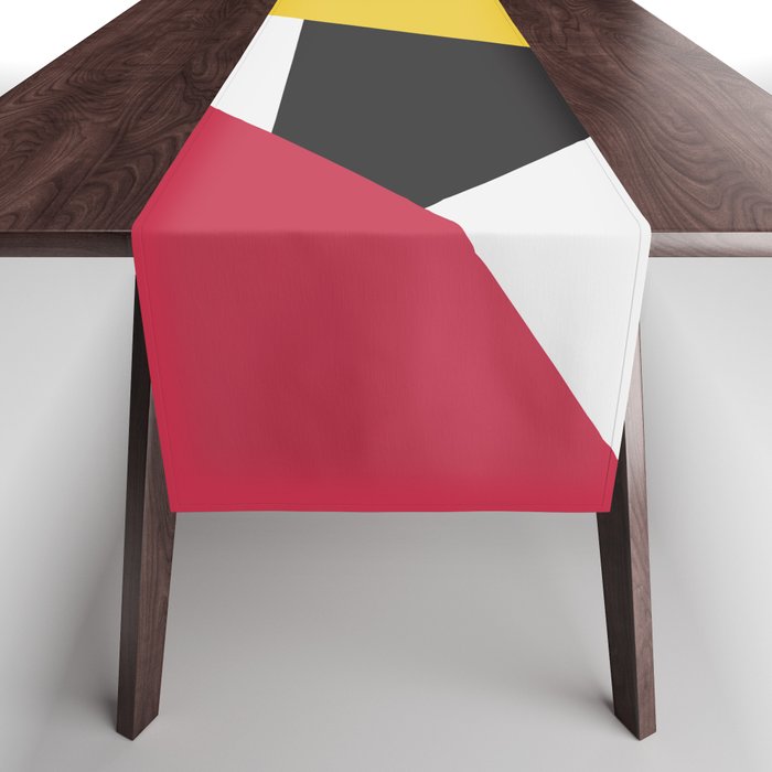 Geometric Abstract Minimalist Shapes Table Runner