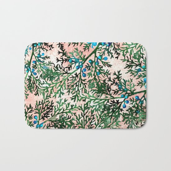 Botanical Watercolor Art #society6 #decor #buyart Bath Mat