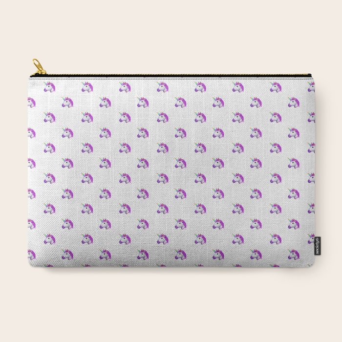 Unicorn Emoji Pattern Carry All Pouch By Idandavid Society6