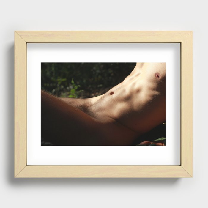 Nude Male - Forest Recessed Framed Print