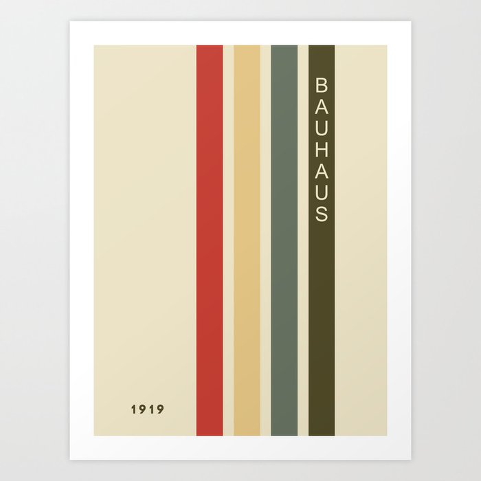 Retro poster-Bauhaus 1919. Art Print