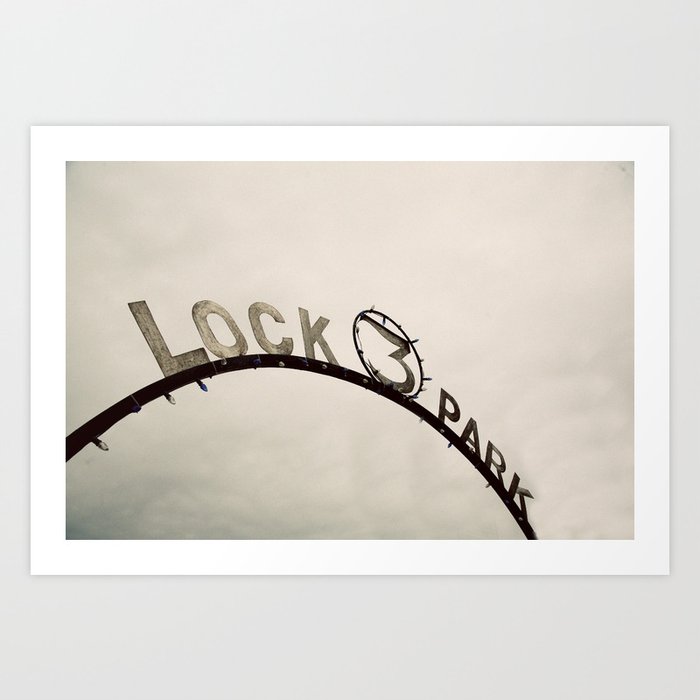 Lock 3 Sign - Fine Art Print Art Print