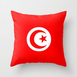 tunisia country flag Throw Pillow | Illustration, Political, Flag, Tunisia, Graphicdesign, Country 