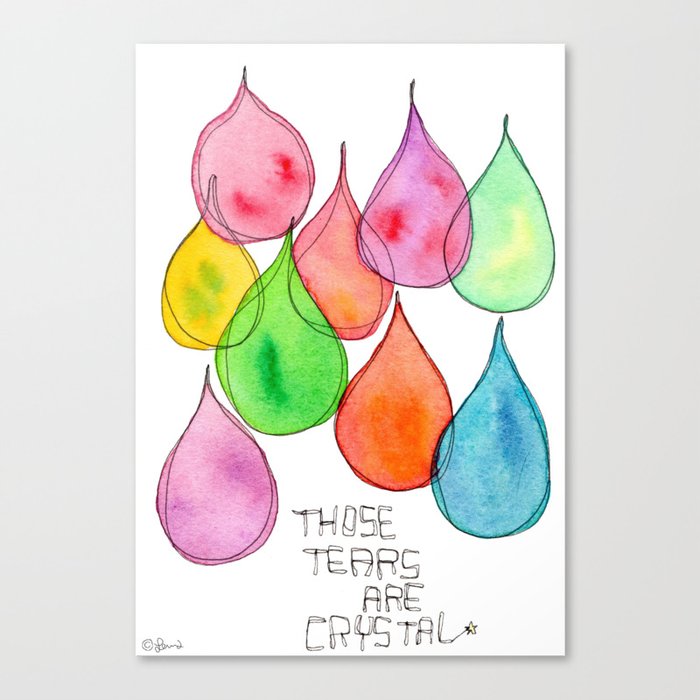 Tears Watercolor Painting Positive Illustration Colorful Nursery