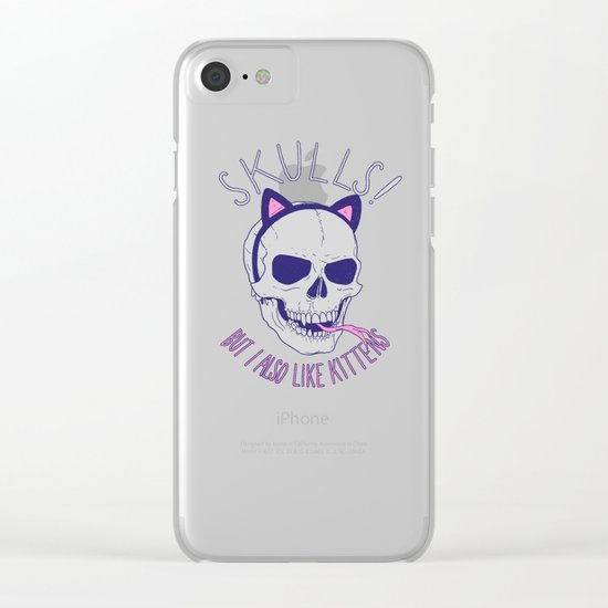 Skulls and Kittens Clear iPhone Case