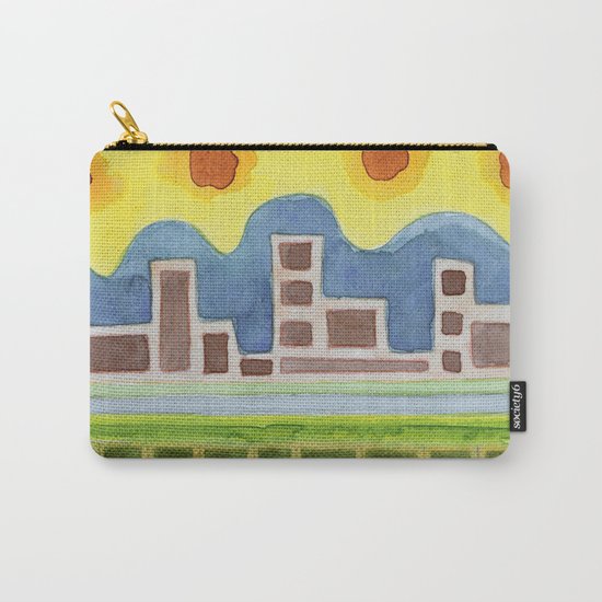 Surreal Simplified Cityscape Carry-All Pouch
