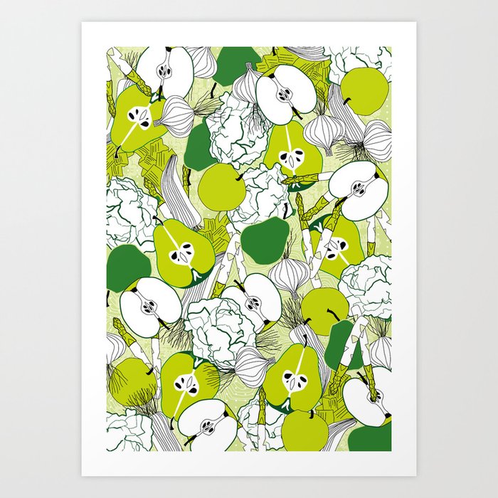 Vegetable pattern Art Print