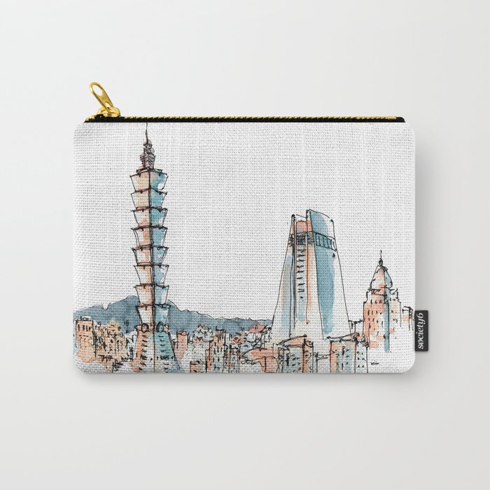 The 101 tower in the beautiful Taipei skyline Carry-All Pouch