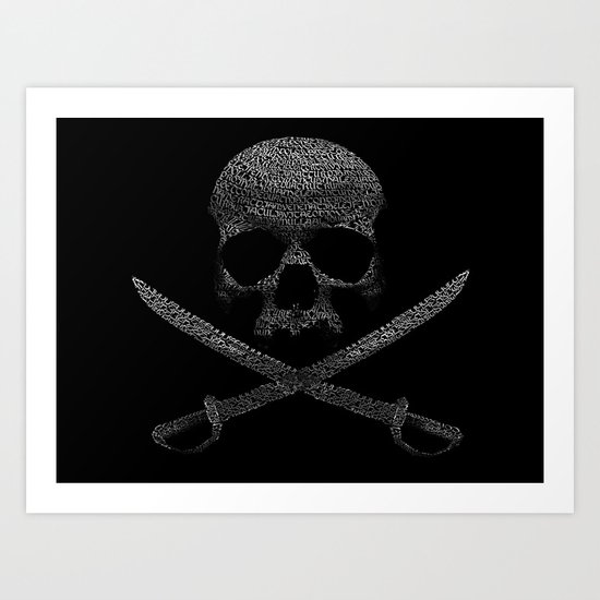 Type Pirate Art Print