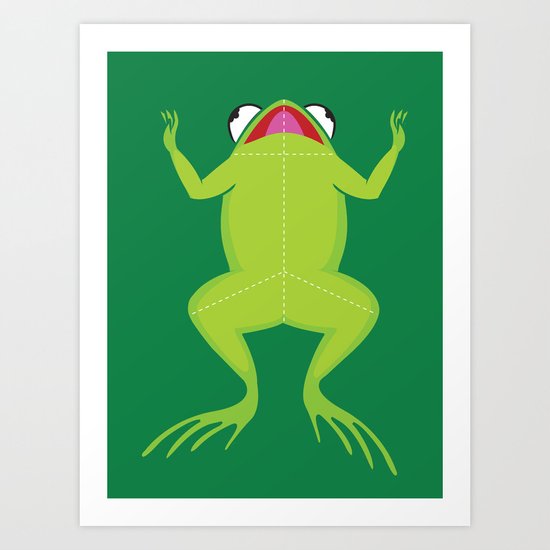 Knife the frog Art Print