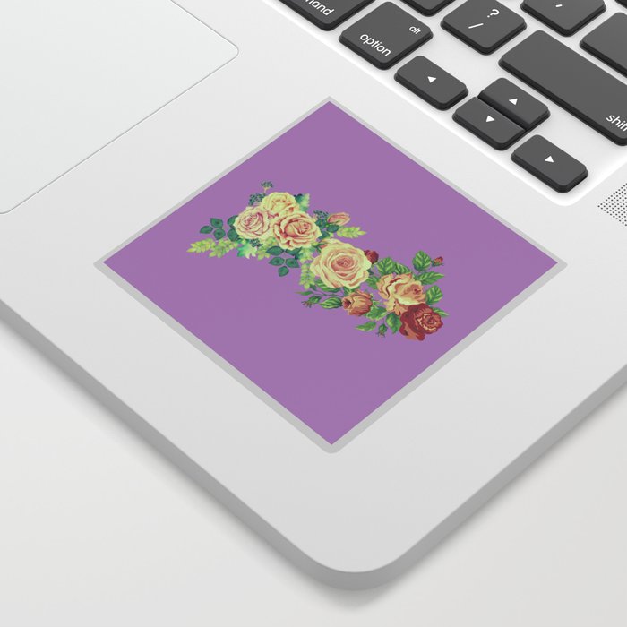 retro-floral design  Sticker