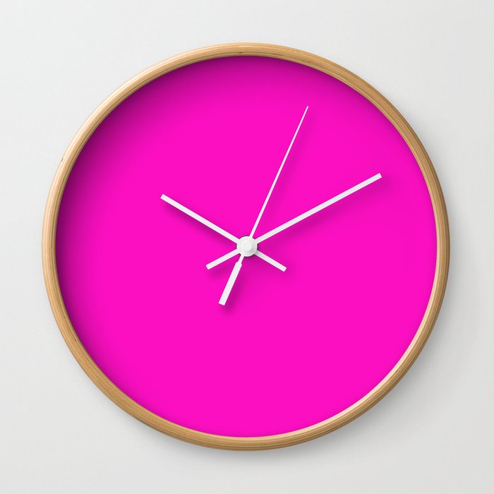 Hot Pink Wall Clock