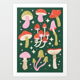 Magic Mushrooms Art Print