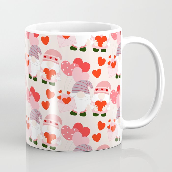Cute Valentines Day Heart Gnome Lover Coffee Mug
