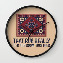 That Rug Really Tied The Room Together - The Big Lebowski Wall Clock | Bowling, Drawing, Coenbrothers, Room, Lebowski, Johnturturro, Film, Biglebowski, Jeffbridges, Thedude 
