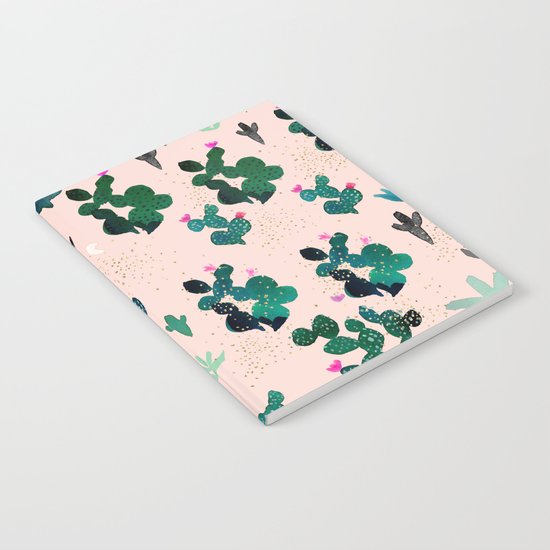 Pink Dusk Moon Cactus Notebook