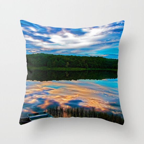 Evening Reflection Throw Pillow