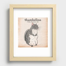 Little Thumbelina Girl: Meerkat Squirrel Recessed Framed Print