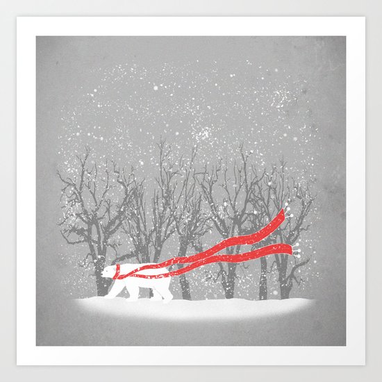 The Red Scarf Art Print
