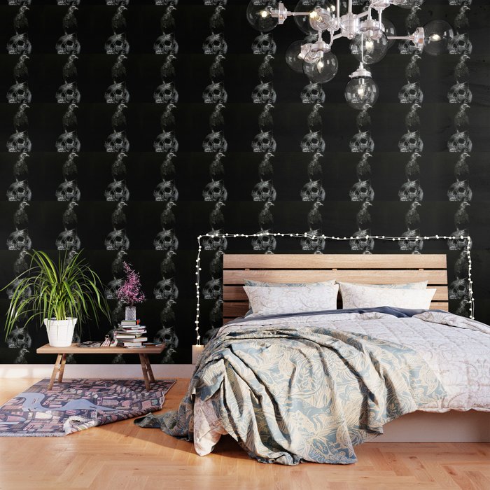 Raven And Skull Wallpaper By Davidbriot Society6
