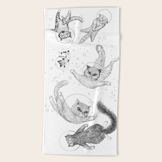 Cat Beach Towel