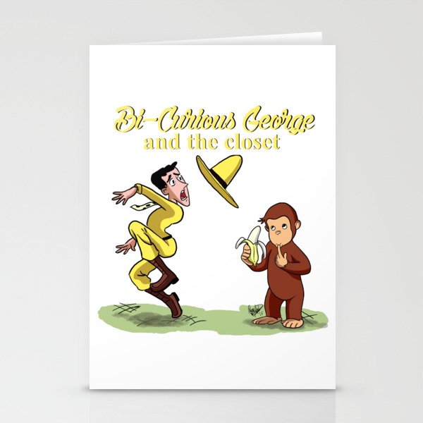 Bi-Curious George Stationery Cards