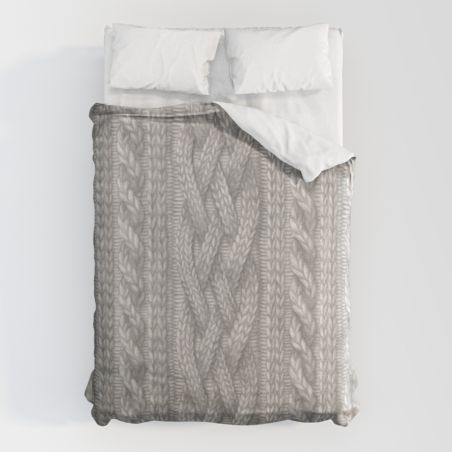 Cable Knit Duvet Cover By Zhfield, Knit Duvet Cover