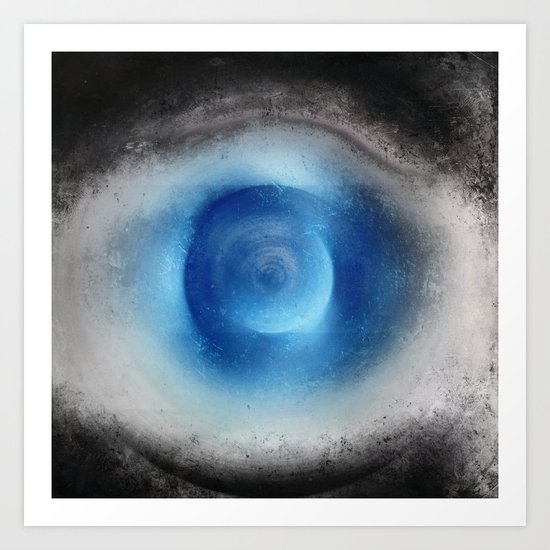 Blue Eye Abstract Art Print