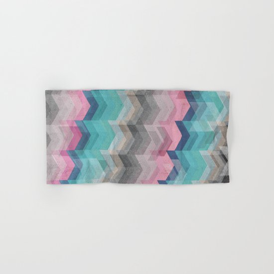 Colored Chevron Hand & Bath Towel